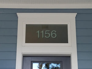 Modern address number in Helvetica by House Number Lab - Customer image - order online at housenumberlab.com