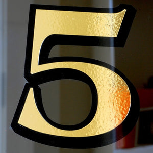 Easy install traditional house numbers in Gold by House Number Lab
