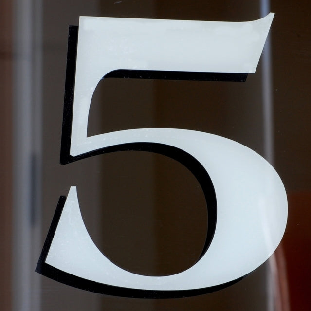 White vinyl house number by House Number Lab