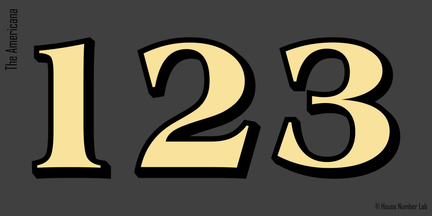 Traditional house numbers in American style by House Number Lab