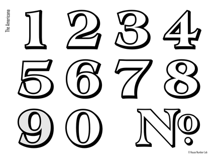 Vinyl decal house numbers for traditional homes by House Number Lab