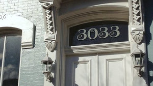 Customer image of Traditional Victorian transom house numbers by House Number Lab - Antique Style in 22K real gold leaf