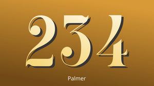 Gold leaf house numbers by House Number Lab - customize and order online at housenumberlab.com