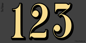 Fanlight 22K gold house numbers by House Number Lab - customize and order online at housenumberlab.com
