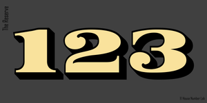 Brownstone traditional gold transom address numbers by House Number Lab, Reserve Style - customize and order online at housenumberlab.com