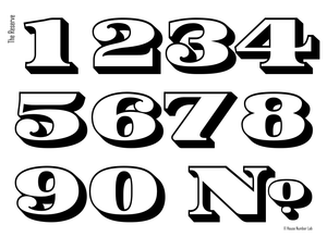 Traditional white transom address numbers by House Number Lab, Reserve Style - customize and order online at housenumberlab.com
